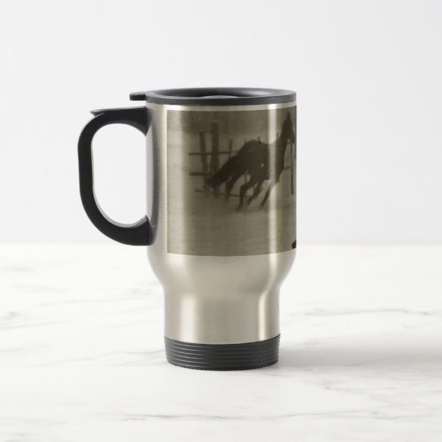 Mug De Voyage L'Entraîneur De Cheval Par Felix Thiollier 1899 (Gauche)