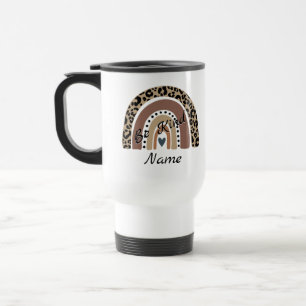 Mug De Voyage Leopard Rainbow - Be Kind - Modifier le texte - Aj