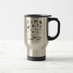 Mug De Voyage Les 1800s vintages pêchant la pêche de mouche