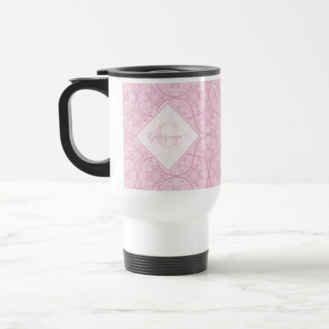 Mug De Voyage Les Amateurs D'Art Déco Monogramme Préppent En Man (Gauche)