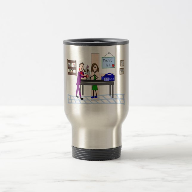 Mug De Voyage Les cadeaux vétérinaires "le vétérinaire est dans (Centre)