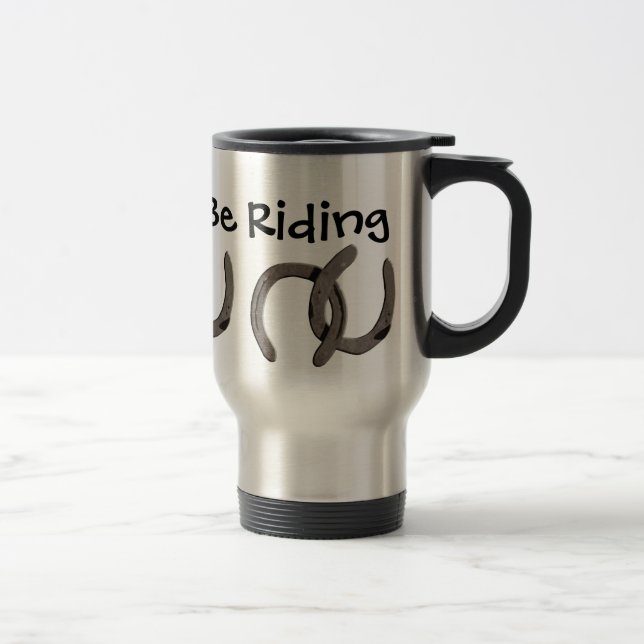 Mug De Voyage Les chaussures grises de cheval je monterais (Droit)