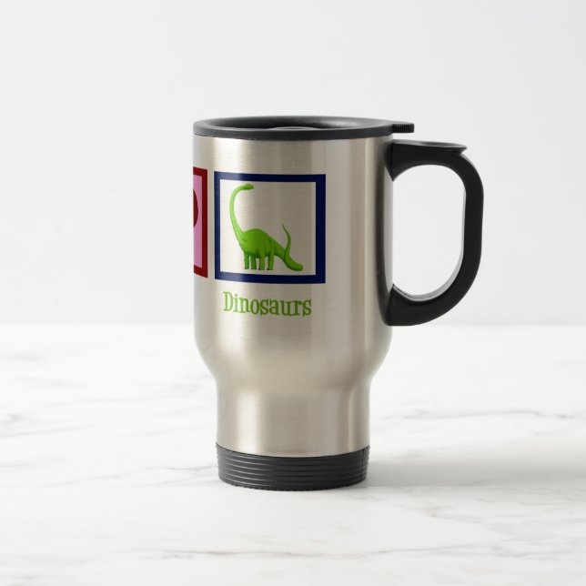 Mug De Voyage Les dinosaures de l'amour de la paix (Droit)