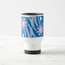 Mug De Voyage Les flocons de neige au vent -
