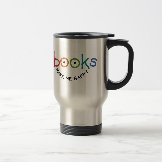 Mug De Voyage Les livres me rendent heureux (Droit)