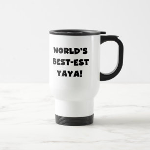 Mug De Voyage Les meilleurs cadeaux Yaya du monde de Black Text