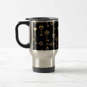Mug De Voyage Les Patters de Seamless avec Golden Keys