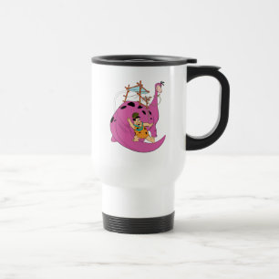 Mug De Voyage Les Pierrafeu   Fred Sliding Down Tail