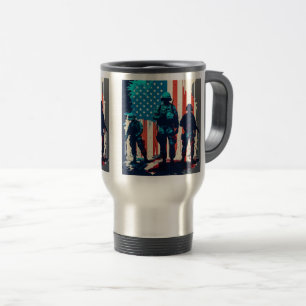 Mug De Voyage Les soldats américains voyagent/navette, 15 oz