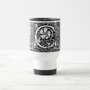 Mug De Voyage Lettre C Monogramme médiéval Art Nouveau