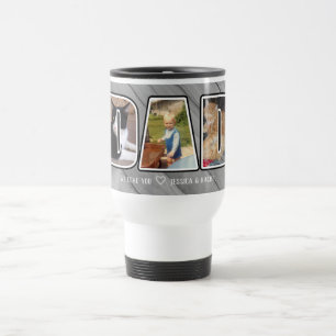 MUG DE VOYAGE LETTRE TROIS PHOTOS PAPA COUPÉ DE BOUGIE