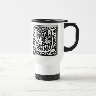 Mug De Voyage Lettre U Monogramme médiéval Art Nouveau