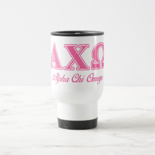 Mug De Voyage Lettres roses d'Omega de Chi d'Alphi