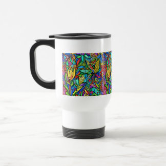 Mug De Voyage Leuchtende dekorative Blumen