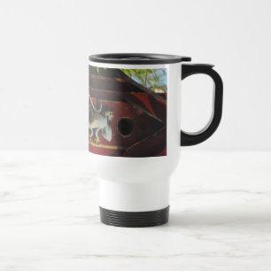 Mug De Voyage lézard gris sur bois usé