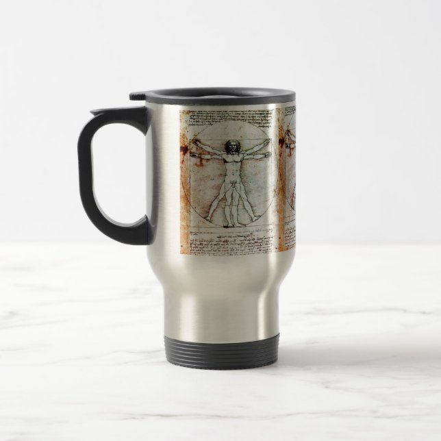 Mug De Voyage L'HOMME VITRUVIEN - Parchemin antique (Gauche)