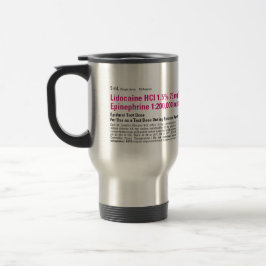 Mug De Voyage Lidocaïne Médicale Drôle