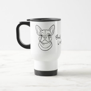 Mug De Voyage Ligne artistique Bouledogue français. Construit pe