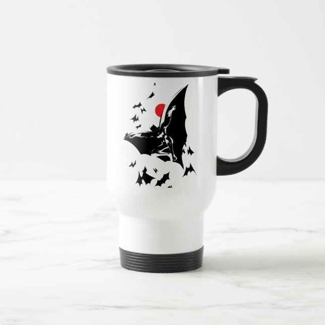 Mug De Voyage Ligue de Justice | Batman dans le nuage de chauves (Droite)