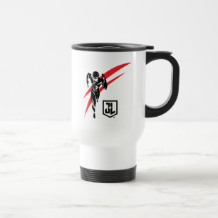 Mug De Voyage Ligue de Justice Flash Running Noir Pop Art