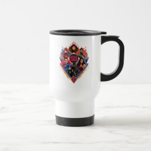 Mug De Voyage Ligue de Justice   Insigne du groupe de hachures d