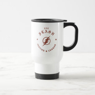Mug De Voyage Ligue de Justice   L'Emblème Flash Retro Lightning