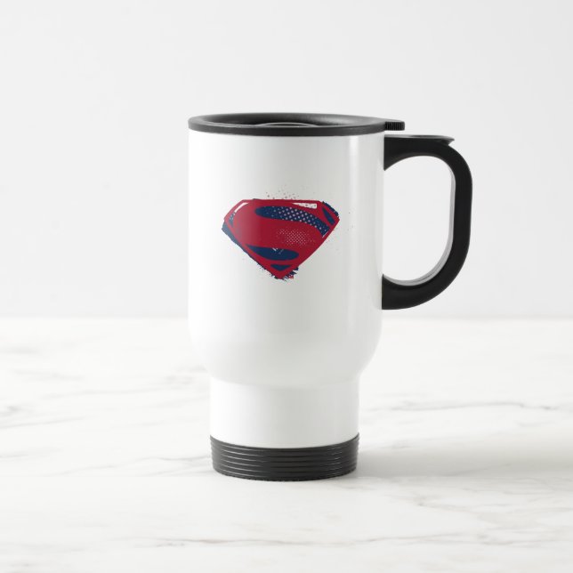 Mug De Voyage Ligue de Justice | Symbole Superman brosse et demi (Droite)