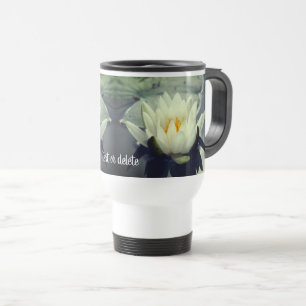 Mug De Voyage Lily Lotus d'eau blanche Personnalisé