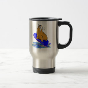 Mug De Voyage L'imbécile le morse va surfer