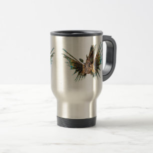 Mug De Voyage Lionfish - Conception abstraite - Découpe d'une ph