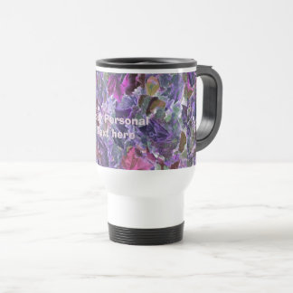 Mug De Voyage Liquide Abstrait Motif feuille violet