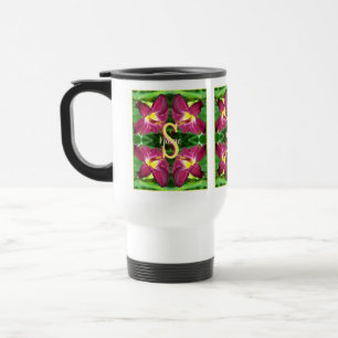 Mug De Voyage Lis journéraie personnalisée avec monogramme initi