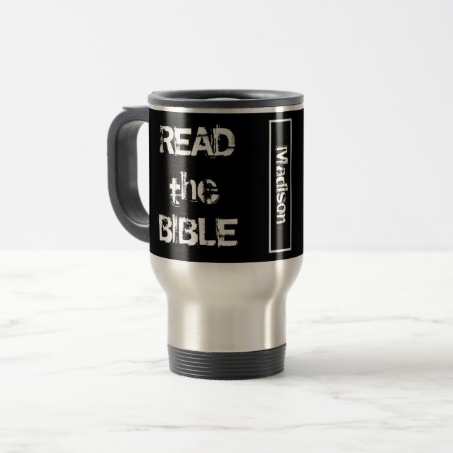 Mug De Voyage Lisez La Bible Noire (Devant gauche)
