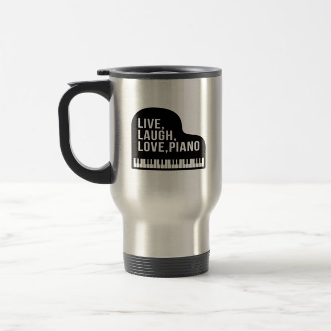 Mug De Voyage Live Lauder Love Piano Grand Piano Pianist Citatio (Gauche)