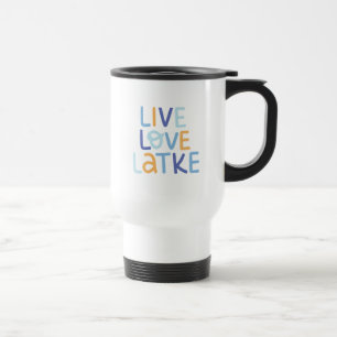 Mug De Voyage Live Love Latke Hanoukka Design