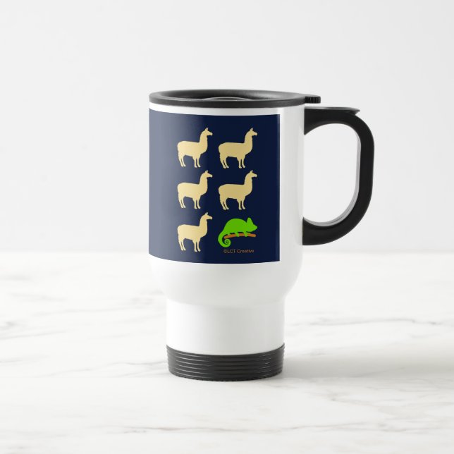 Mug De Voyage Llama Llama Llama Llama Chameleon (Droite)
