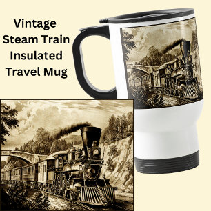 Mug De Voyage Locomotive à vapeur vintage