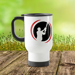 Mug De Voyage Logo de base-ball noir rouge