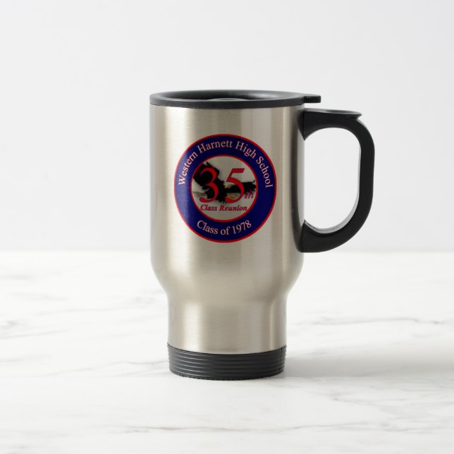 Mug De Voyage Logo de la Réunion de WHHS trente-cinquième (Droit)