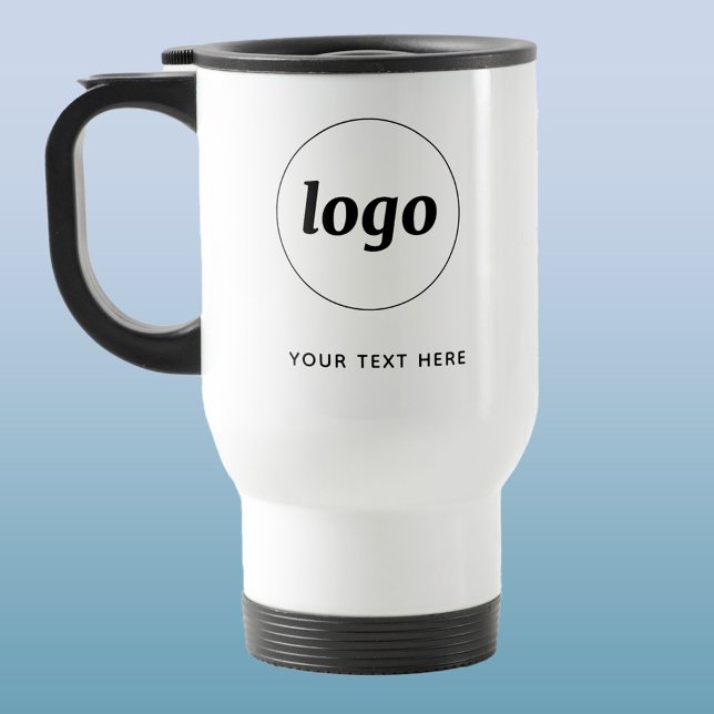 Mug De Voyage Logo simple et commerce de texte (Logo custom text business promotional travel mug)