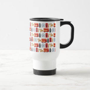 Mug De Voyage London Icon and Corgi Collage Motif