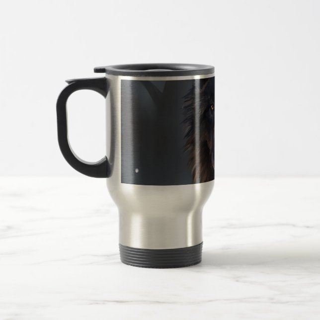 Mug De Voyage Loup noir (Gauche)