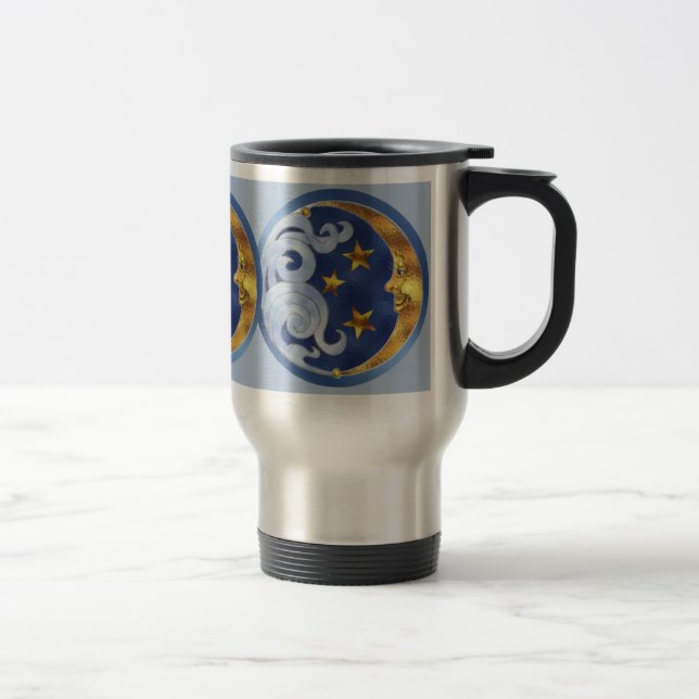 Mug De Voyage Lune céleste et étoiles (Droit)