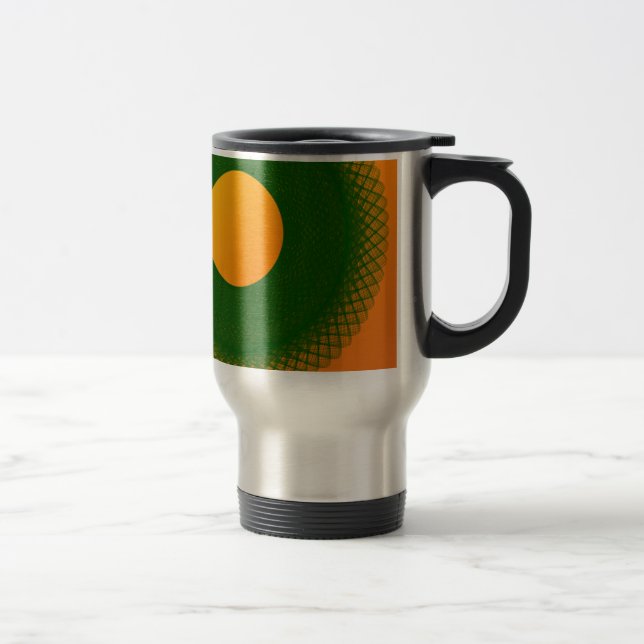 Mug De Voyage Lune jaune en vert (Droit)