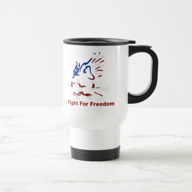 Mug De Voyage Lutter pour la liberté Aigle Voyage Mug (Droite)