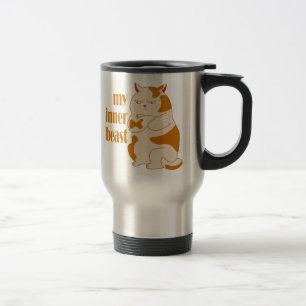 Mug De Voyage Ma bête intérieure fainéante citation de motivatio
