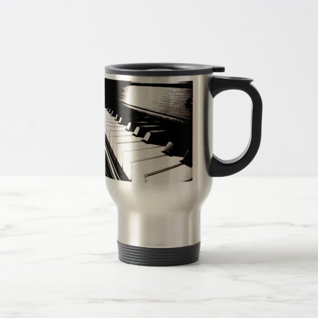Mug De Voyage Macro Touches de piano (Droit)