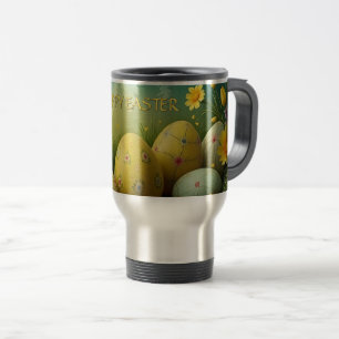 Mug De Voyage Magie de printemps avec des œufs de Pâques dans un
