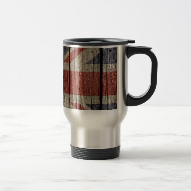 Mug De Voyage Magnifique cool branché vieux grunge de bois drape (Droit)