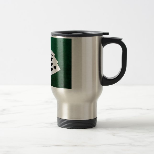 Mug De Voyage Mains de poker - Brosse royale - Costume de pique (Droit)